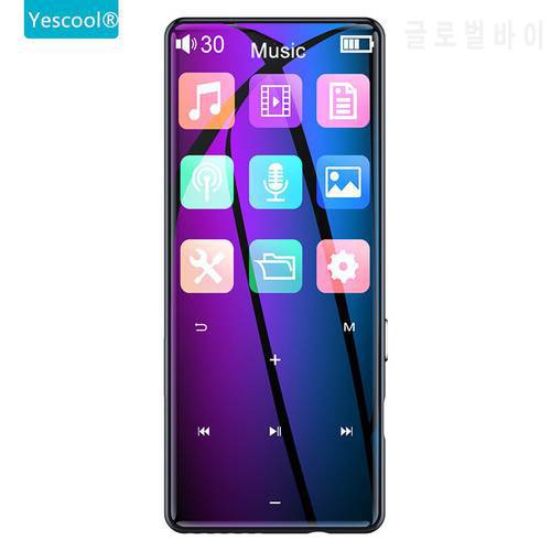 Yescool X10 Bluetooth MP3 Player touch keys 16GB HiFi Portable Audio Walkman With FM Radio EBook Voice Recorder MP3 Music player