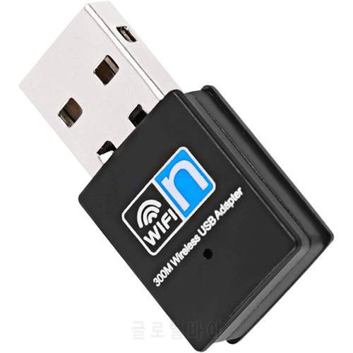 Wireless USB WiFi Adapter 300mbps Dual Band 2.4G Mini Wireless-N Network Card Dongle for Laptop/Desktop/PC Windows Vista Mac OS