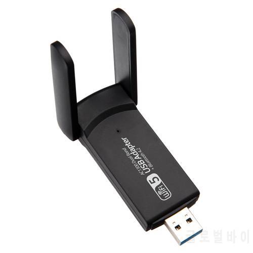 USB 3.0 Wireless Network Card Bluetooth version 4.2 1200Mbps Wifi Adapter Antenna Dongle Network Card Suit for Laptop Desktop