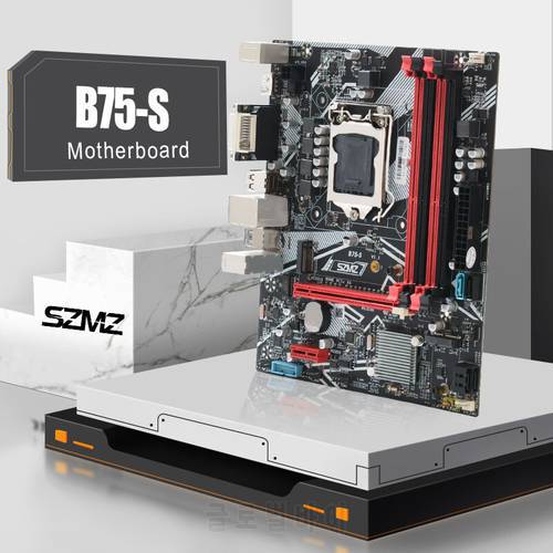SZMZ B75-S LGA1155 ATX Desktop Motherboard Supports Core i5i7i9 Xeon E3 V1V2 Processor Supports WIFI And Bluetooth VGA/DVI/HDMI