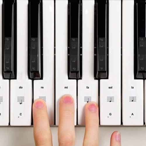 54/61/88 Key Piano Stickers Transparent Piano Keyboard PVC Sticker Piano Stave Electronic Keyboard Name Note Sticker Accessories