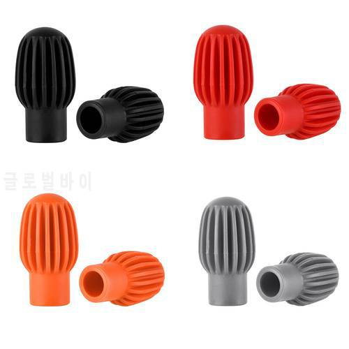 2pcs Portable Silicone Drum Stick Sleeve Caps Drumstick Practice Tips Mute Damper For Beginner Practicing Tips