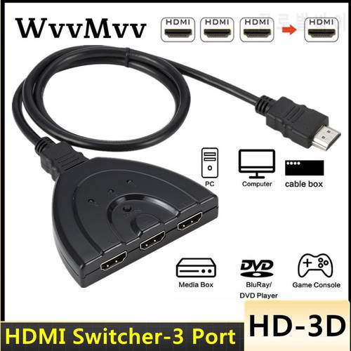 HD 3D Mini 3 Port HDMI-compatible Switch 1.4b 4K Switcher Splitter 1080P 3 in 1 out Port Hub for DVD HDTV Xbox PS4 PS3