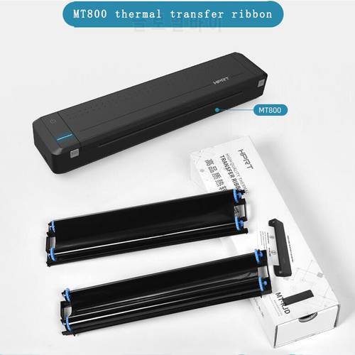 Impressora Termica Consumables 2 Rolls/Box Cartridges HPRT Thermal Transfer Dedicated Ribbon For Portable MT800 Mobile Printer