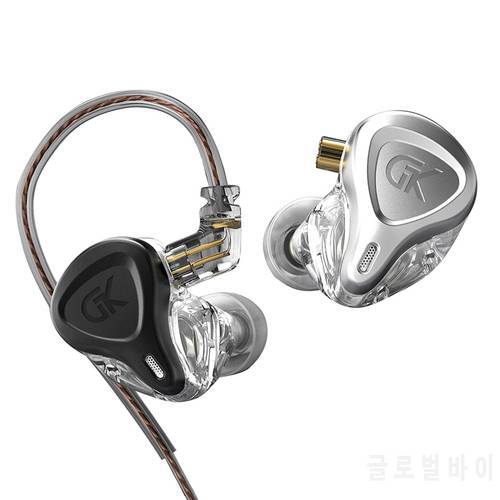 GK G5 Metal Wired Earphone In Ear HiFi Bass Music Earbud Headset With Microphone Noise Cancelling Sport Monitor Headphones