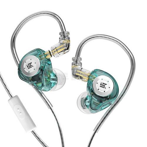 Kz EDXpro Dynamic Hifi Headphones In-ear Sports Headphones Wired Earbuds Volume Control for Adults Men Women Small Ears