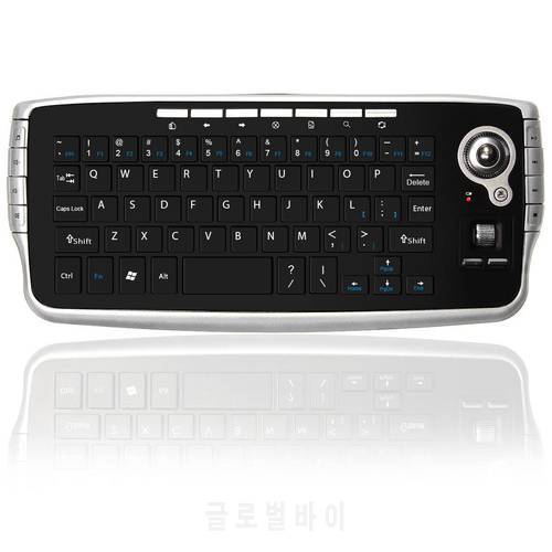 LEORY Wireless Trackball Keyboard Mini 2.4G 2-In-1 Multimedia Mouse And Keyboard Sets Computer PC Mice For PC Laptop Games