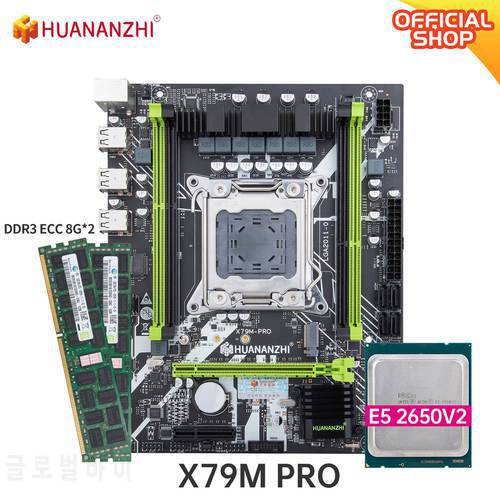 HUANANZHI M PRO LGA 2011 Motherboard with Intel XEON E5 2650 V2 with 2*8GB DDR3 RECC memory combo kit set NVME USB3.0