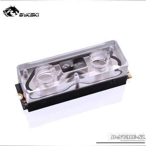 Bykski B-NVME-SL,M2 SSD Full Acrylic Water Cooling Block Use For SSD Hard Disk Copper Transparent Acrylic Water Cooling Radiator