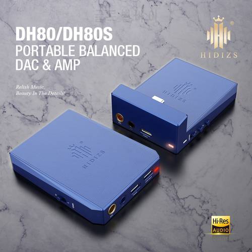 Hidizs DH80 DH80S DAC AMP Balanced MQA DSD64/128 Type-C 3.5MM For Windows 10 Mac OS iPad OS Android iOS Volume Control