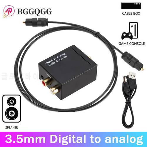 BGGQGG 3.5Mm Jack Coaxial Optical Fiber Digital To Analog Audio Aux Rca L / R Converter Spdif Digital Audio Decoder Amplifier