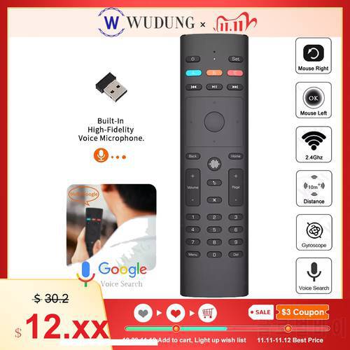 G40S Air Mouse 2.4G Wireless 33 Keys Remote Controller Voice Gyro Control IR Learning Control For Android Smart TV Box PC