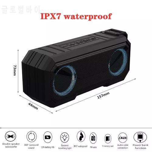 New X8 bluetooth speaker high-power wireless outdoor sound bar colorful luminous subwoofer speaker with 3000mAh mobile power Box