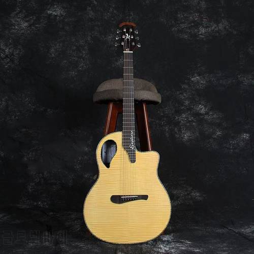 Round Back Ovation Model Electric Acoustic Guitar 41 Inch Acoustic Guitar Cutaway Design 6 Strings Electric Folk Guitar