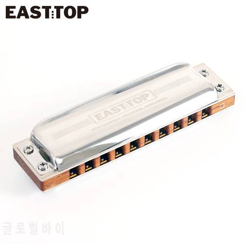 EASTTOP BLUES STANDARD PRO10 10 hole Vintage Tuning Warm Wood Comb Harmonica Mouth Organ Musical Instruments