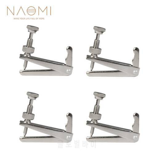 NAOMI 4pcs/1set Cello Fine Tuners Cello Parts String Adjuster Fine Tuner 3/4-4/4 Black/ Golden/Silver Cello Parts Accessories