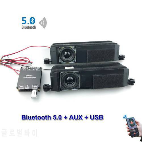 20W 6ohm Bluetooth 5.0 Audio Speaker Class D Power Amplifier Sound 2.0 HiFi System DIY Home Theater LCD TV Speakers USB AUX