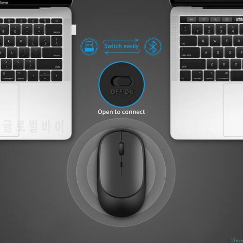 Wireless Mouse Bluetooth 2.4G Dual Mode Mice Ergonomic 1600DPI Mute Button For MacBook iPad Tablet Laptop PC Mouse,Mouse Gamer