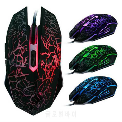 2400 DPI Gaming Wired Mouse with 7 Auto-Changing Colors 4 Adjustable DPI Levels 6 Buttons for Gaming