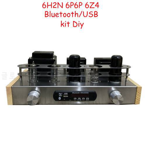Lyele Audio 6n2 6p6p Vacuum Tube Amplifier Diy Kit Hifi Class A Audio Amplifier 3.5w*2 High Power Vu Meter Bluetooth 5.0 Amp