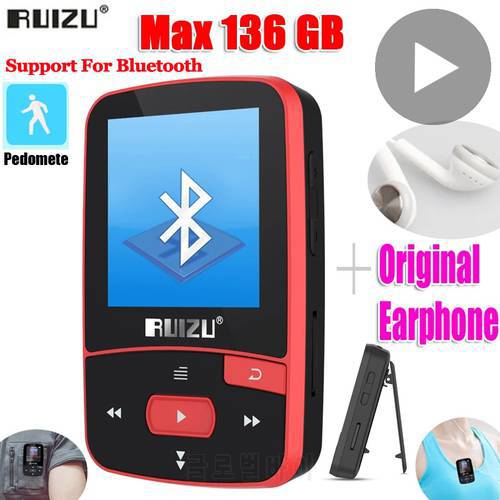 Mini Music Mp 3 4 Mp4 And Mp3 Player Record With Bluetooth Clip Lecteur Hi-fi FM Radio Headphone Screen For Running Sport Hifi