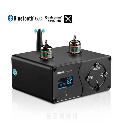 AIYIMA Audio T10 Decoder Bluetooth QCC3031Tube Preamp Headphone Amplifier RCA PC-USB Atpx Optical Fiber Coaxial With Remote
