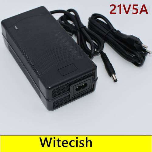 21V 5A lithium battery charger 5 Series 100-240V 21V5A battery charger for lithium battery with LED light shows charge state