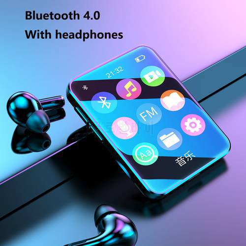 Bluetooth MP4 Player Full Touch Screen BT Walkman Music Player Novel Reading E-book Mp3 Video Player With Earphone