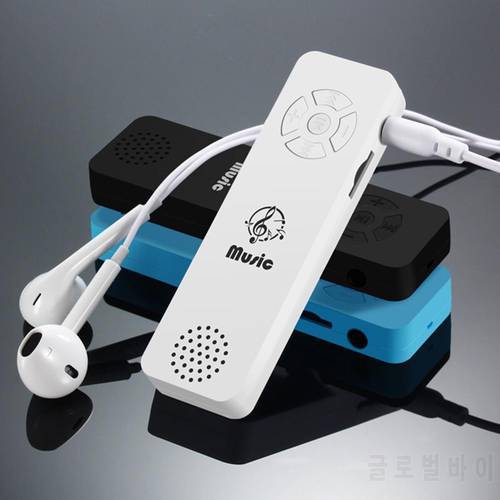MP3 Player Student Sports Running Music Walkman Ultra Thin Card Inserting Loudspeaker Function MP3 Player Support TFCard