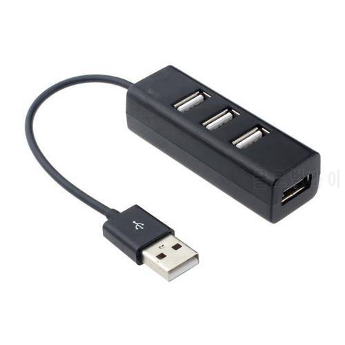 4-Port USB HUB Mini USB Spliter Hub Adapter Black High Speed Hub USB 2.0 Adapter For PC Computer Accessories