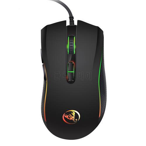 HXSJ A869 Mice 3200DPI 7 Buttons 7 Colors LED Optical USB Wired Mouse Gamer Mice computer mice mouse Gaming Mouse for Gamer