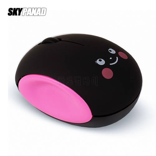 2.4G Pink Cartoon Wireless Mouse Ergonomic Male Female Mute Silent Power Saver Rechargeable Girl Mice