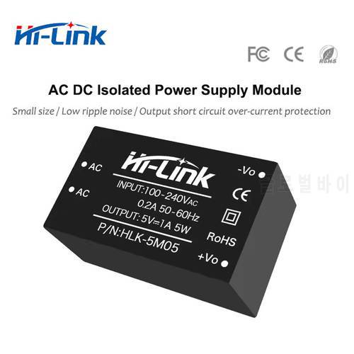 Free Shipping 2pcs/Lot Hi-Link HLK-5M05 AC DC Converter 220V To 5V 1A 5W AC To DC Isolated Smart Power Module Supply