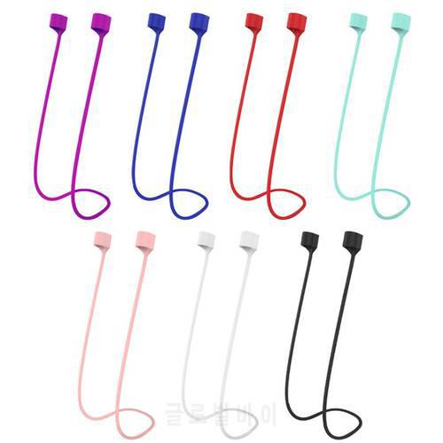 Anti-Lost Silicone Earphone Rope Holder Cable For Apple iphone X 8 7 AirPods Wireless Headphone Neck Strap Cord String