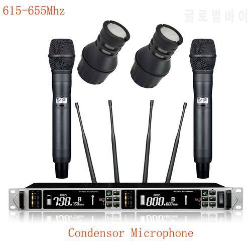 Leicozic Condensor Mic Professional Wireless Microphone ATX118D 615-655Mhz True Diversity Microfonos Inalambricos Profesionales
