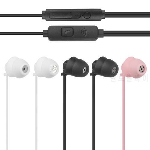 New 3.5mm Wired Noise Reduction Earphones Stereo Silica Gel In-Ear Headset Sleep Headphones Suitable For Android Phone