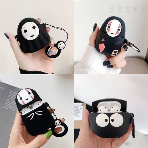 Cartoon Black Case Earphone Case For Airpods 2 1 Case Silicone Cute Soft Bluetooth Wireless Protective Cover For Airpods Pro