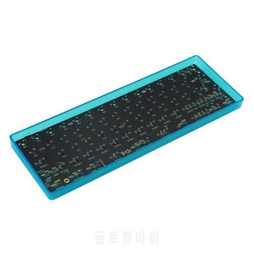 Gift Keyboard 60% Full Kit 61 64 ANSI ISO GH60 Clear Plastic Case QMK Underglow RGB Non Hotswap PCB Mechanical Keyboard OK60