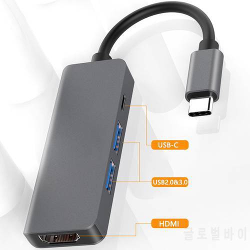 OTG hdmi hub 4-in-1 USB hub USB C to USB 3.0 HDMI For MacBook Air Pro PC HUB otg for PC Accessories USB-C Type-C 3.0 splitter