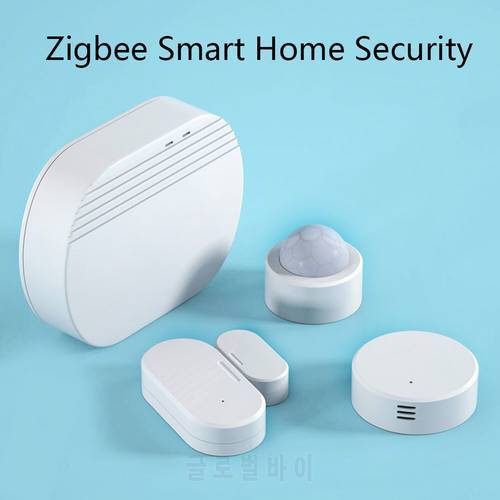 CBE Smart Home Zigbee Set Bridge Wireless Motion Door Window Temperature Humidity Sensor Works with Alexa Google Home
