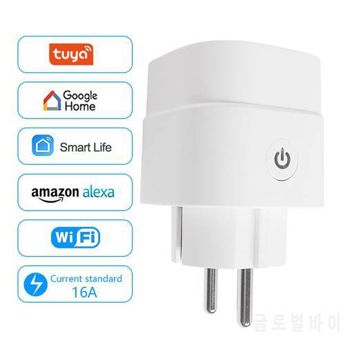 CBE Smart Plug 16A EU Wifi Socket Set Time Remote Voice Control Tuya Smart Life APP Work with Alexa Google Home Smart Home