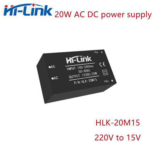 Free shipping HLK-20M15 AC DC 220V 15V 20W isolated switching step down power supply module high efficiency home automation