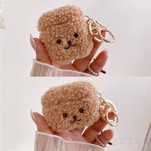 Plush Teddy Dog Case for Airpods Pro Bluetooth Earphone Protective Cases for Air Pods 1 2 Pro Headphones Charging Box Case Cover