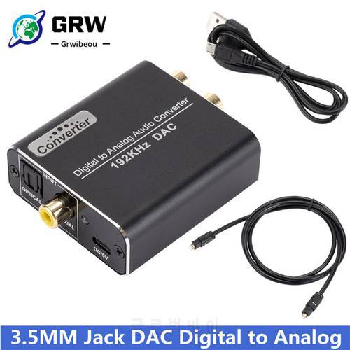 3.5Mm Jack Coaxial Optical Fiber Digital To Analog Audio Aux Rca L / R Converter Spdif Digital Audio Decoder Amplifier Protable