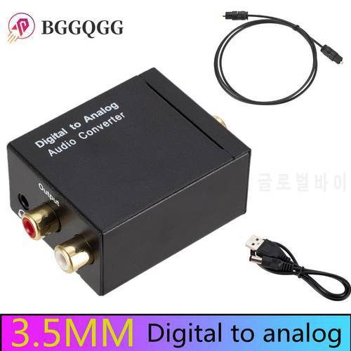 BGGQGG Toslink Coaxial Optical Digital Fiber to Analog Audio AUX 3.5mm L/R Converter SPDIF Digital Audio Decoder Amplifier