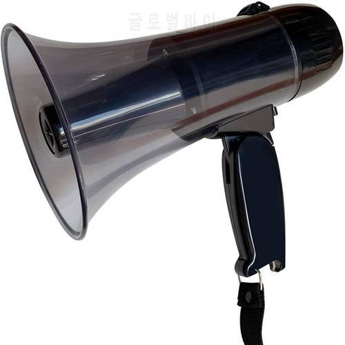 20 Watt Power Bullhorn Megaphone Speaker with Built-in Siren and Alarm Modes With 240S Recording and USB Port