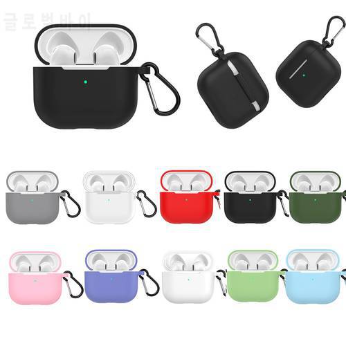 Soft Silicone Cases Cover For Airpods 3 Case Hook Bluetooth Case For Apple Airpods 3 Case Cover Earphone Case Silicone Shell