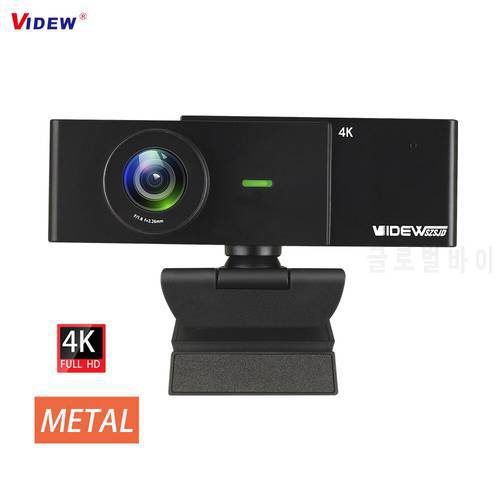 VIDEW 4K Webcam 8MP HD USB Camera with Microphone Web Camera for Desktop Laptop Computer Streaming Video Call Conference Gaming