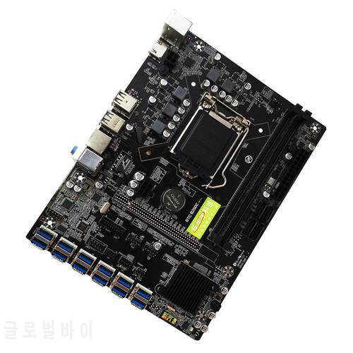 BTC-B250C Mining Motherboard PCIE to USB3.0 Graphics Card Slot LGA1151 DDR4 DIMM for Bitcoin BTC ETH GPU Miner Motherboad