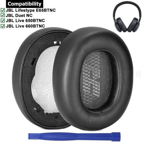 Replacement Earpads Ear Cushion Pads For JBL Lifestyle E65BTNC Live 650BTNC Tune 660BTNC Duet NC Noise-Cancelling Headphones